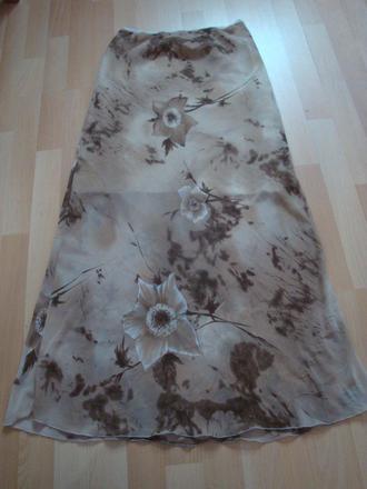 Sukně letní, dlouhá - květovaná, 44
