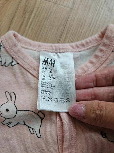 Pyžamový overal h&m, vel. 62, h&m,62