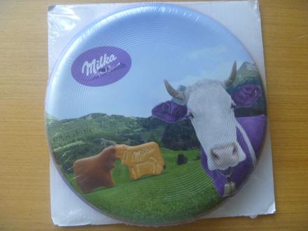 Nový létající talíř/frisbee s obrázkem milka,
