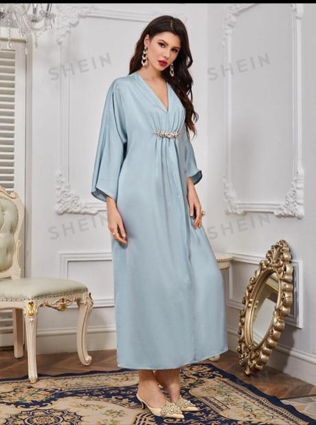 Shein společenské dlouhé šaty abaya, s