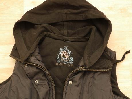 Vyteplena vesta s bavlnenou kapucou tcm 36/38, tcm,36