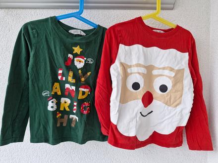 Trička s vánoční tématikou (2 ks), 122