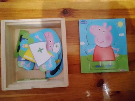 Nové woody puzzle pepa pig, 2+,