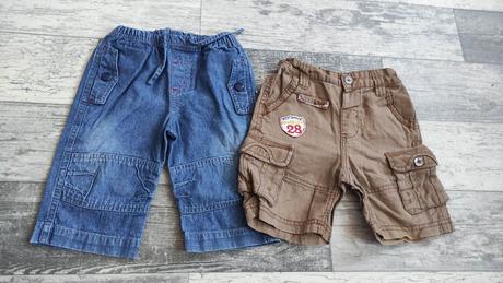 Kraťasy chlapecké 2x vel.80/86, next,80