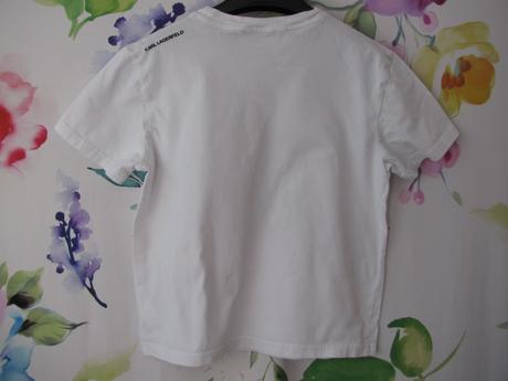 Bílé bavlněné dětské tričko karl lagerfeld, 146