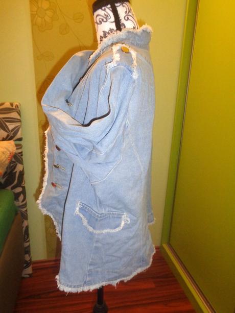 Nádherná světle modrá riflová bunda, xxl