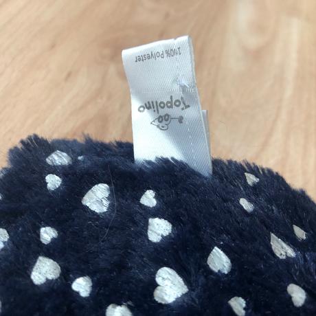 Teply sal tame modry se srdicky topolino, topolino