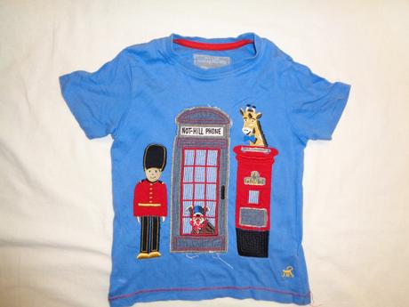 Krásné modré vyšívané tričko notting hill, monsoon,104