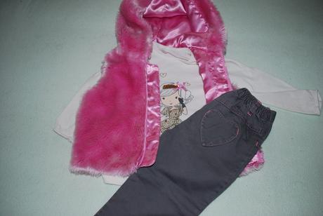 Komplet kalhoty, triko a vesta, george,104