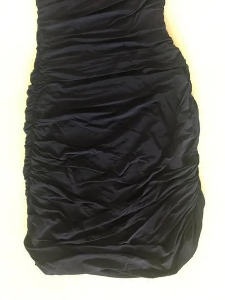 Černé šaty nabirané, h&m,36