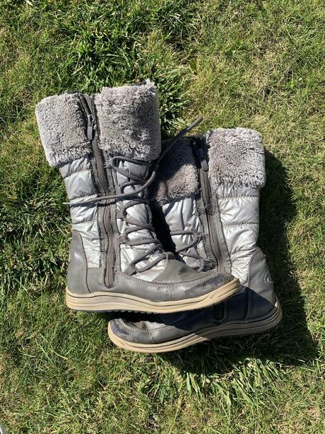 Boty & stříbrné sněhulky baťa vel. 34, baťa,34