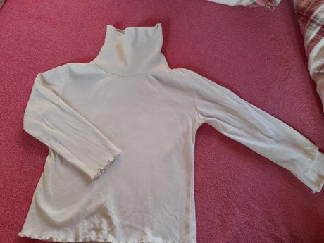 Bílý rolák,roláček palomino,triko s rolákem, c&a,104
