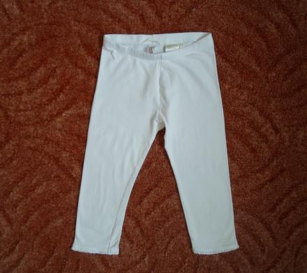 Bílé legíny legínky s krajkou, h&m,122