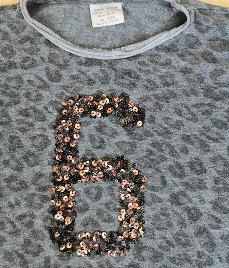 Narozeninové triko & tričko s "6" zara vel. 116, zara,116