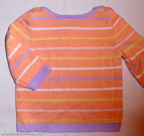 G111. lososový úpletový svetřík 0-3 měs., benetton,56