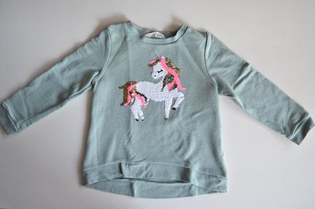 Mikinka s jednorožcem, h&m,110