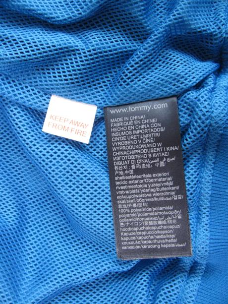 Přechodní modrá bunda s kapucí tommy hilfiger, tommy hilfiger,110
