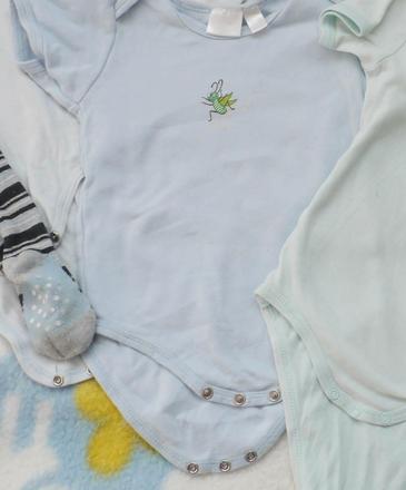 Svetle modre body - 1 ks s brouckem 86/92, 86