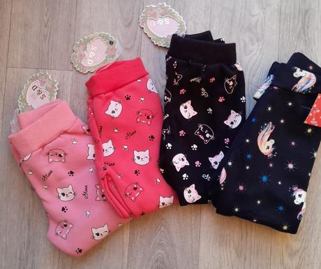 Dívčí zateplené legíny - výprodej, 80 - 110