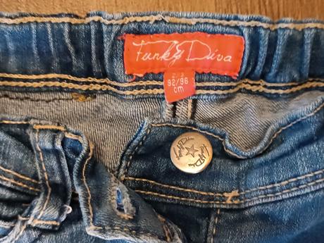 Dívčí rifle/džíny/kalhoty, zn.funky diva,vel.92/98, funky diva,92