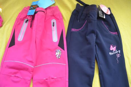 2x jarní softshellové nové kalhoty v.104, wolf,104