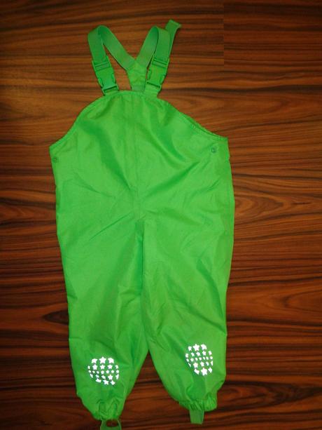 Šusťákové svítivě zelené nepromokavé kalhoty 86/92, kids,86