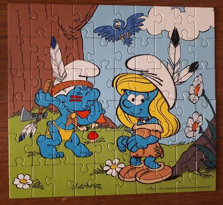 Dino puzzle 60 dílků - šmoulové,