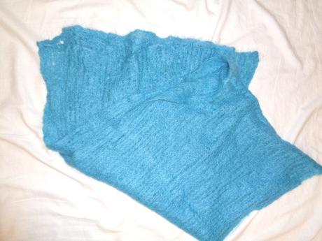 Nádherná zimní teploučká tyrkysová šála - maxi,