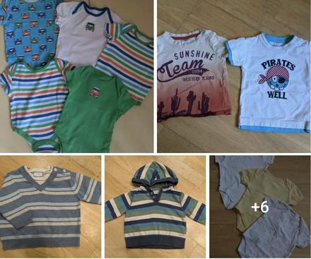 Balík oblečení vel 3-6m- 10kc/ks, 68–80