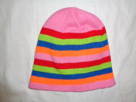 Barevná pruhovaná dvouvrstvá čepice 54/56, 122