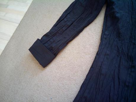 Černá košile s pokrčeným efektem, okay,36