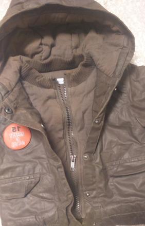 Zimní koženková bundička - vel.74, 74