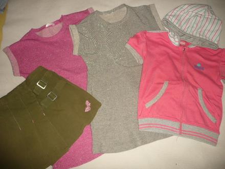 Šaty tunika sukně mikina vel 5/6 let 116 3ks, 104–116