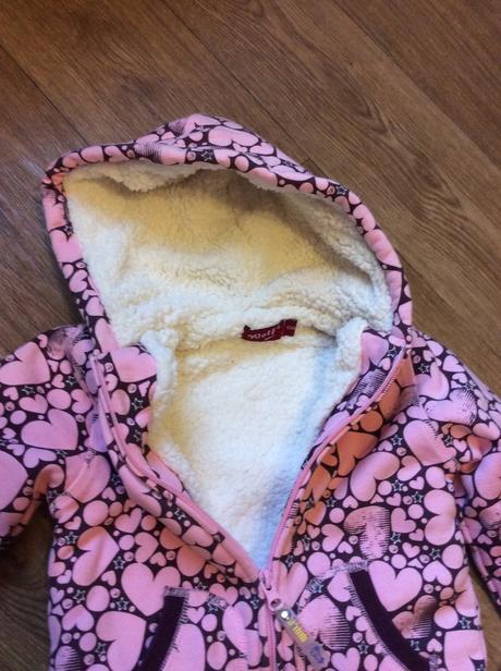 Mikina vyteplená/ podšitá kožíškem, wolf,104