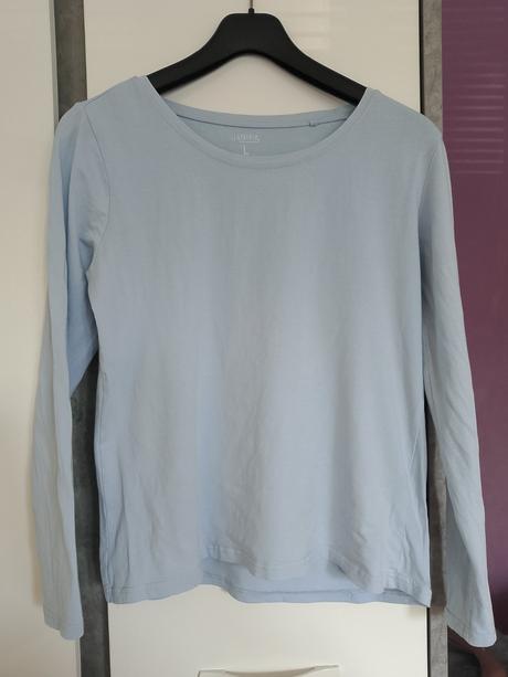 Světle modré basic tričko janina, vel. l, l