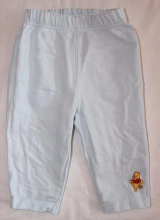 Af109. blědě modré tepláky s medvídkem pú, disney,80