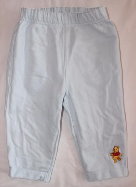 Af109. blědě modré tepláky s medvídkem pú, disney,80