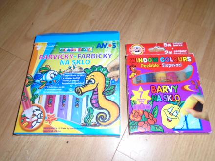 Malování na sklo 2sady + šablony,