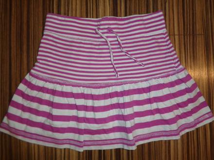 Luxusní bílofialová pruhovaná sukně, 152