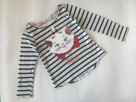 Tři trička s kočičkou, h&m,110