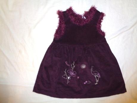 Nádherné fialové manžestrové šaty s kožešinkou, girl2girl,86