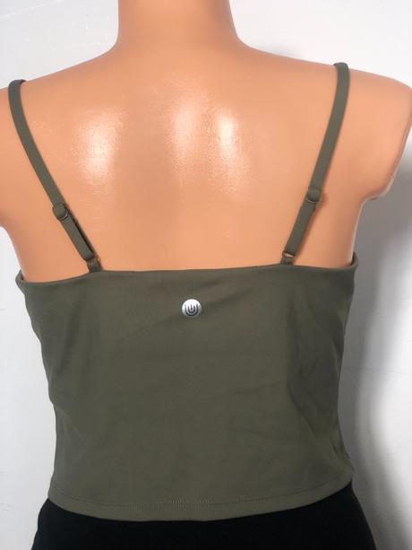 Sportovní khaki top s vycpávkami na prsa, xl