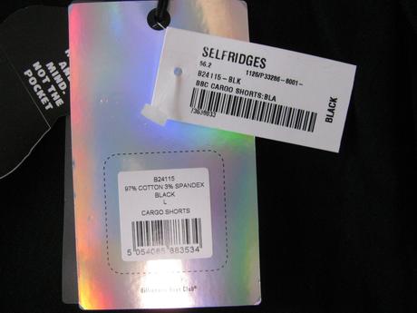 Černé cargo kraťasy značky billionaire boys club, l