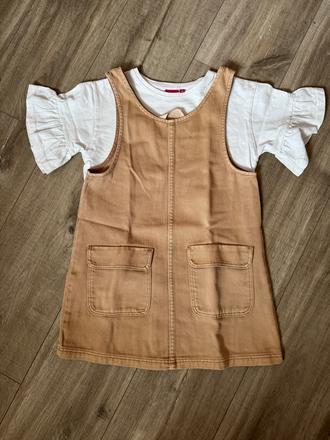 Džínové šaty + triko minnie, h&m,122