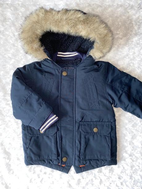 Modrá zimní bunda/parka next, next,80