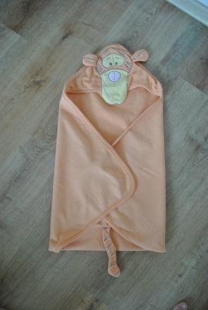 Krásná oranžová fleesová deka s tygrem, 