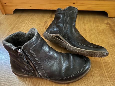 Teplé zimní boty s vlněným kožíškem ecco, ecco,37