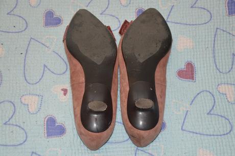 Růžové kožené lodičky s přeskou, vel 36., 36