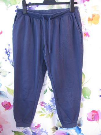 Dámské tmavě modré bavlněné tepláky, 42