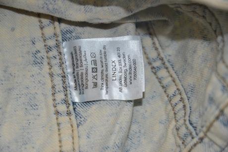 128 lindex džínová vestička plísňový efekt, lindex,128